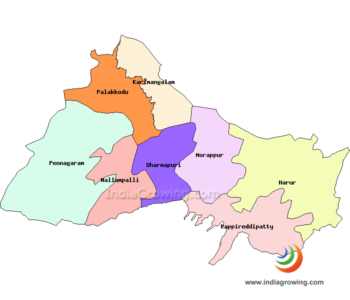 Dharmapuri District Map 
